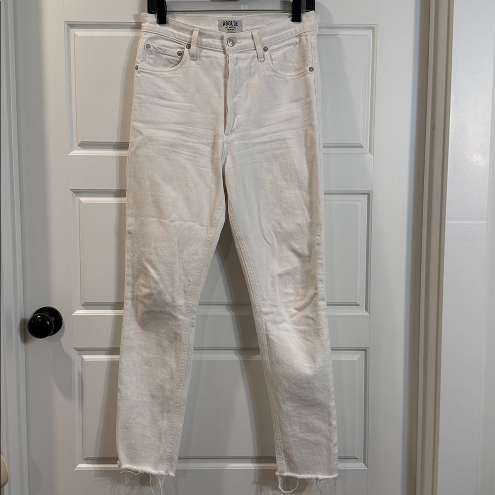 AGOLDE Nico High Rise White Jeans 27 - Picture 2 of 8
